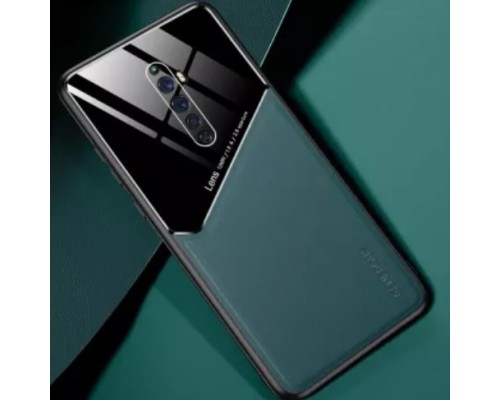 Бізнес чохол бампер GENEROUS для Oppo Reno2 з скла і штучної шкіри