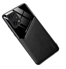 Бізнес чехол бампер GENEROUS для Opppo Find X5 Pro зі скла і штучної шкіри