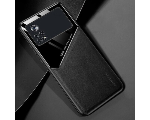 Бізнес чехол бампер GENEROUS для Xiaomi Poco M4 Pro 4G зі скла і штучної шкіри Бізнес чехол бампер GENEROUS для Xiaomi Poco M4 Pro 4G зі скла і штучної шкіри