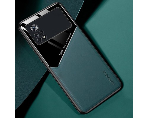 Бізнес чехол бампер GENEROUS для Xiaomi Poco M4 Pro 4G зі скла і штучної шкіри Бізнес чехол бампер GENEROUS для Xiaomi Poco M4 Pro 4G зі скла і штучної шкіри
