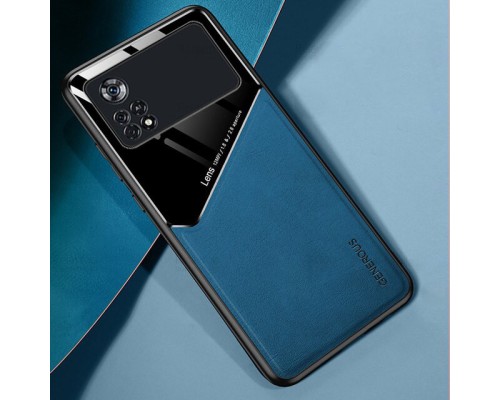 Бізнес чехол бампер GENEROUS для Xiaomi Poco M4 Pro 4G зі скла і штучної шкіри Бізнес чехол бампер GENEROUS для Xiaomi Poco M4 Pro 4G зі скла і штучної шкіри