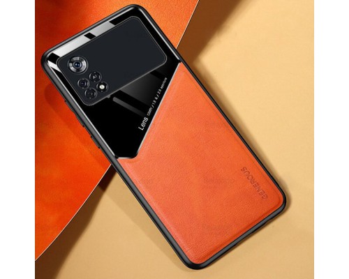 Бізнес чехол бампер GENEROUS для Xiaomi Poco M4 Pro 4G зі скла і штучної шкіри Бізнес чехол бампер GENEROUS для Xiaomi Poco M4 Pro 4G зі скла і штучної шкіри