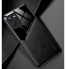 Бізнес чохол-бампер GENEROUS для Realme Narzo 50A Prime зі скла та штучної шкіри