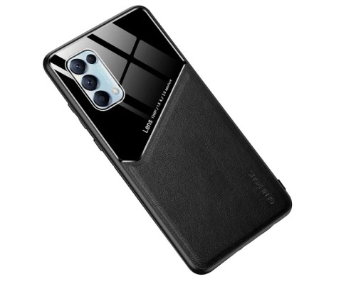 Бізнес чохол бампер GENEROUS для Oppo Reno5 Pro 5G зі скла та штучної шкіри