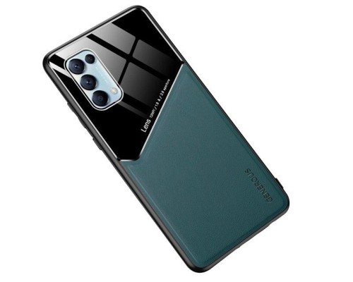 Бізнес чохол бампер GENEROUS для Oppo Reno5 Pro 5G зі скла та штучної шкіри