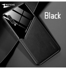 Бізнес чохол бампер GENEROUS для Samsung Galaxy A70 зі скла і штучної шкіри