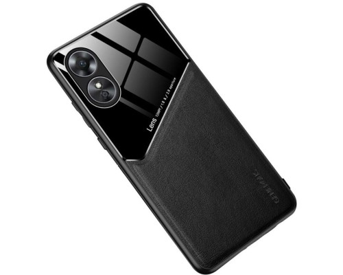Бізнес чохол бампер GENEROUS для Oppo A17 зі скла і штучної шкіри Бізнес чохол бампер GENEROUS для Oppo A17 зі скла і штучної шкіри