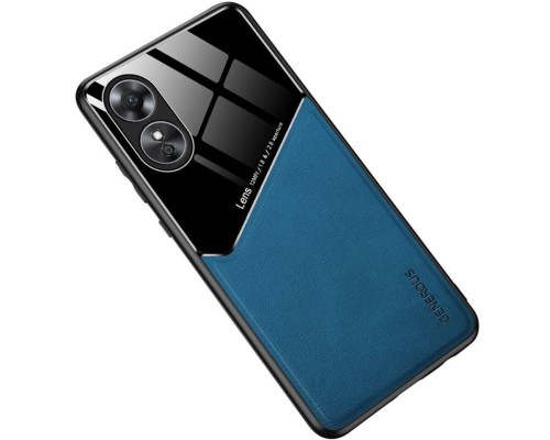 Бізнес чохол бампер GENEROUS для Oppo A17 зі скла і штучної шкіри Бізнес чохол бампер GENEROUS для Oppo A17 зі скла і штучної шкіри