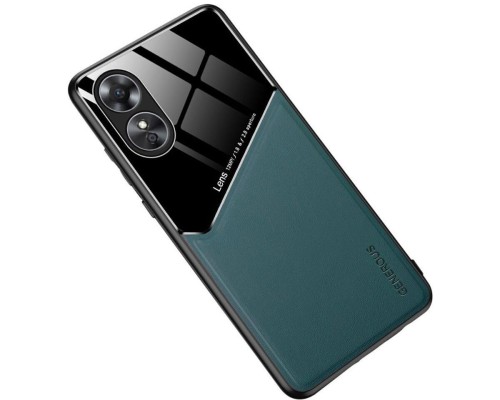 Бізнес чохол бампер GENEROUS для Oppo A17 зі скла і штучної шкіри Бізнес чохол бампер GENEROUS для Oppo A17 зі скла і штучної шкіри