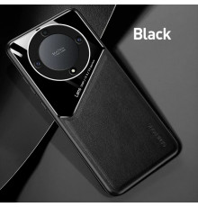 Бізнес чохол бампер GENEROUS для Huawei Honor Magic 5 Lite зі скла і штучної шкіри