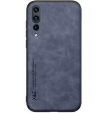 Шкіряний чохол Sheepskin з магнітом для Huawei P20 Blue