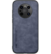 Шкіряний чохол Sheepskin з магнітом для Huawei Mate 40 Pro Blue