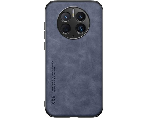 Шкіряний чохол Sheepskin з магнітом для Huawei Mate 50 Pro Blue Шкіряний чохол Sheepskin з магнітом для Huawei Mate 50 Pro Blue