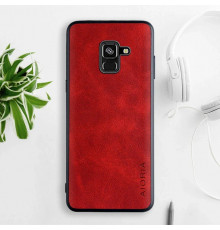 Шкіряний чохол AIORIA Vintage для Samsung Galaxy A8 Plus 2018 red