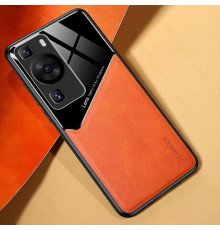 Бізнес чохол бампер GENEROUS для Huawei P60 Pro зі скла і штучної шкіри