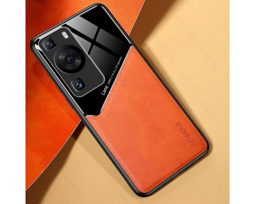 Бізнес чохол бампер GENEROUS для Huawei P60 Pro зі скла і штучної шкіри Бізнес чохол бампер GENEROUS для Huawei P60 Pro зі скла і штучної шкіри