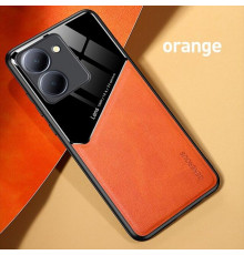 Бізнес чохол бампер GENEROUS для Vivo Y36 (China version) зі скла та штучної шкіри
