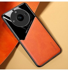 Бізнес чохол бампер GENEROUS для Realme 11 Pro зі скла і штучної шкіри